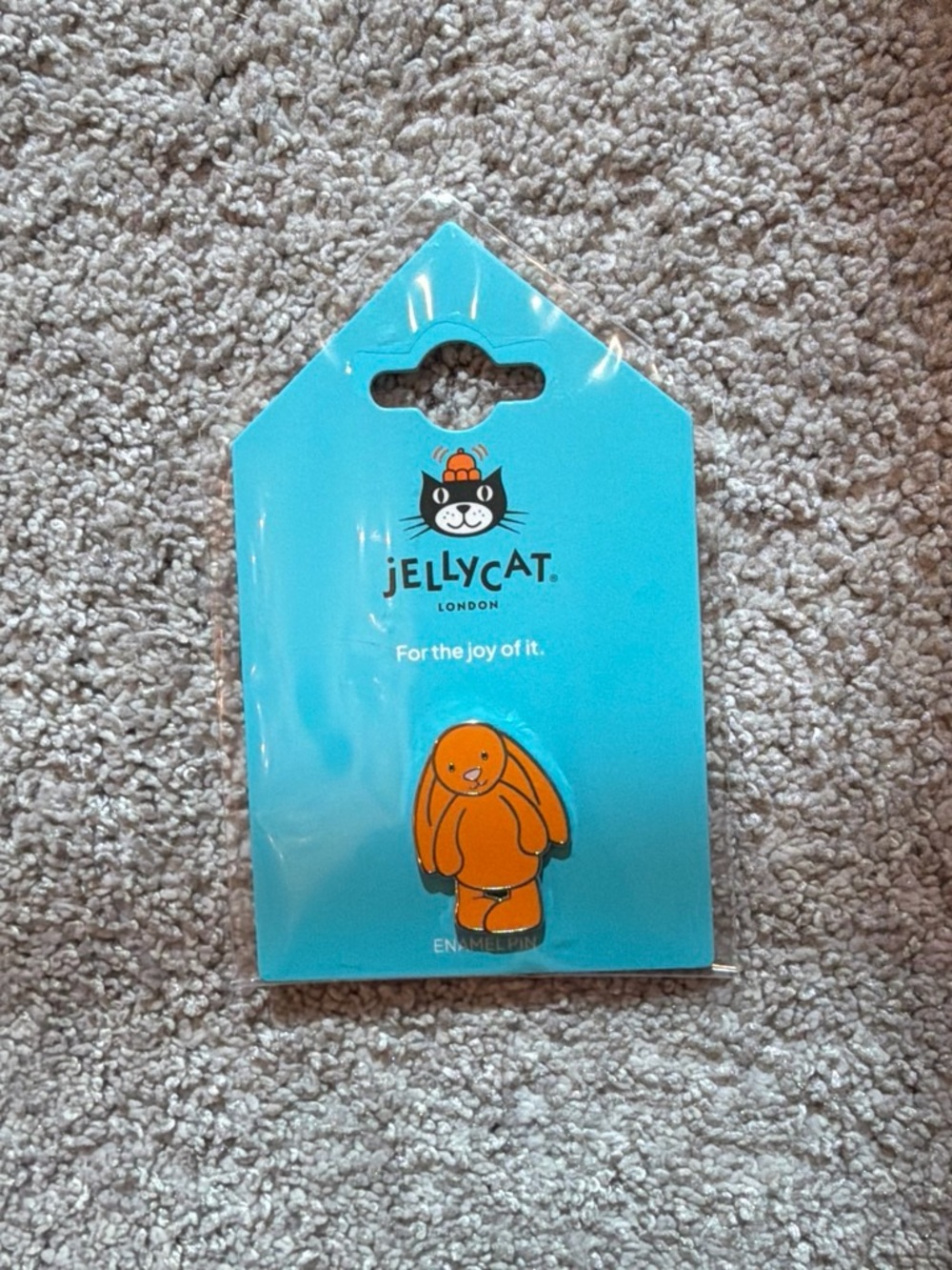 Jellycat Orange Bunny Enamel Pin NWT!!